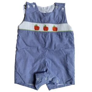Classic Whimsy Smocked Pumpkin Jon‎ Jon size 12mo